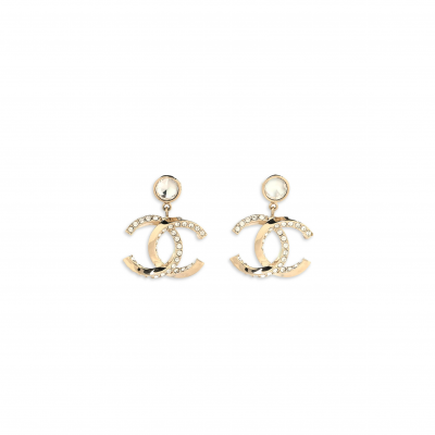 CHANEL CRYSTAL CC EARRINGS ABA209